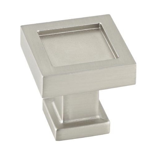 Square Cabinet Knob Satin Nickel - 1-3/16-inch