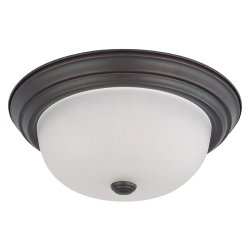 13-Inch Mahogany Bronze Flush Mount by Nuvo Lighting