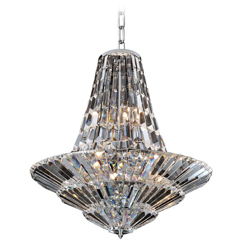 Allegri Lighting Art Deco Chandelier Chrome Auletta by Allegri Crystal 11425-010-FR001