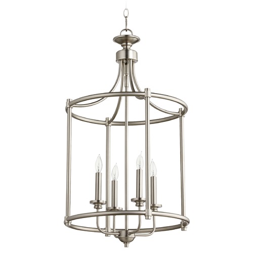 Quorum Lighting Rossington Satin Nickel Pendant by Quorum Lighting 6822-4-65