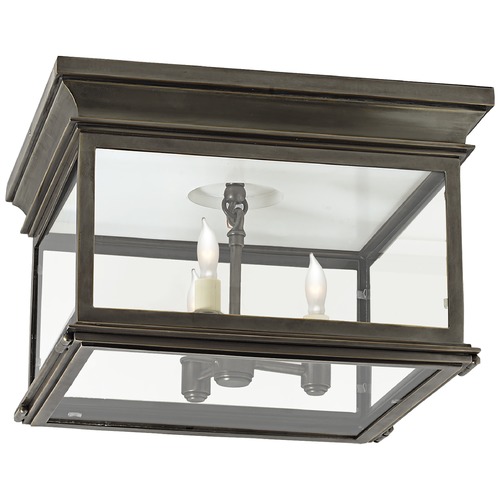 Visual Comfort Signature Collection E.F. Chapman Club Large Flush Mount in Bronze by Visual Comfort Signature CHO4311BZCG