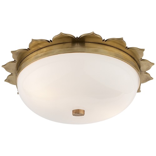 Visual Comfort Signature Collection Alexa Hampton Rachel Small Flush Mount in Brass by Visual Comfort Signature AH4029NBWG