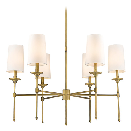 Z-Lite Emily Rubbed Brass Chandelier by Z-Lite 3033-6RB