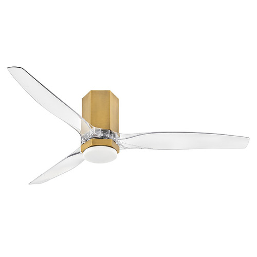 Hinkley Hinkley Facet Heritage Brass LED Ceiling Fan with Light 905852FHB-LDD