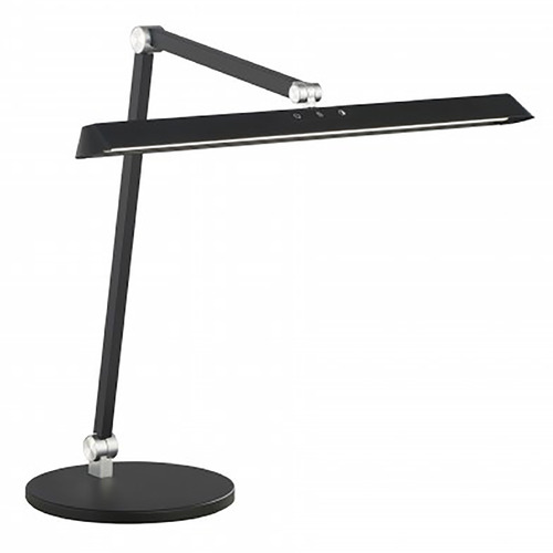 George Kovacs Lighting George Kovacs Portables Coal Black LED Swing Arm Lamp with Rectangle Shade P1879-66A-L
