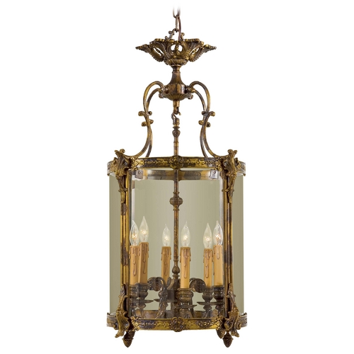 Pendant with Clear Glass in Antique Bronze Patina by Metropolitan Lighting
