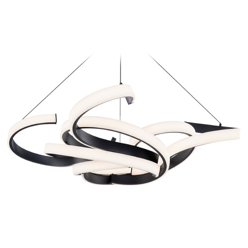Modern Forms by WAC Lighting Modern Forms Woven Black LED Pendant Light PD-22452-BK
