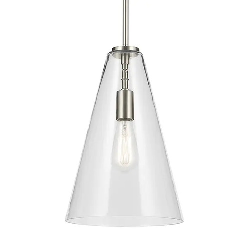 Kichler Lighting Everly Brushed Nickel Pendant Light with Conical Shade