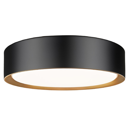 Z-Lite Kawan Matte Black & Modern Gold LED Flushmount Light