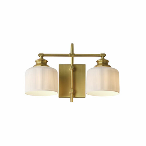 Bisque 2-Light Bath Light in Natural Aged Brass by Maxim Lighting
