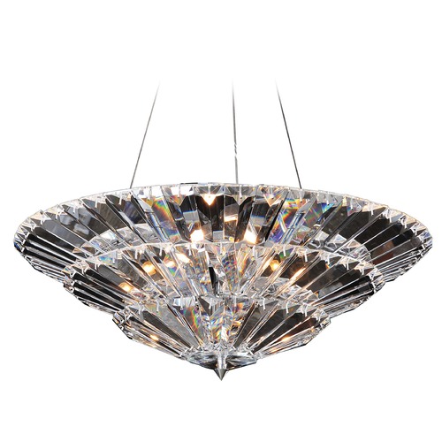 Art Deco Pendant Light Chrome Auletta by Allegri Crystal