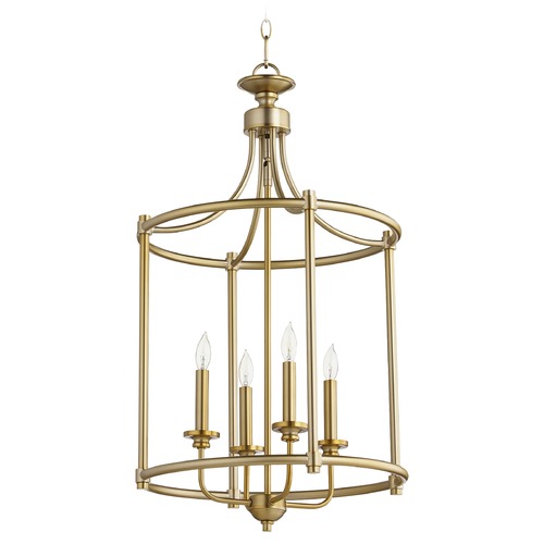 Quorum Lighting Rossington Aged Brass Pendant by Quorum Lighting 6822-4-80