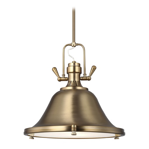 Generation Lighting Stone Street 13.25-Inch Pendant in Satin Brass by Generation Lighting 6514401-848