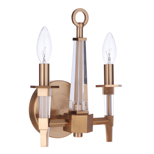 Craftmade Lighting Tarryn Satin Brass Sconce by Craftmade Lighting 53262-SB