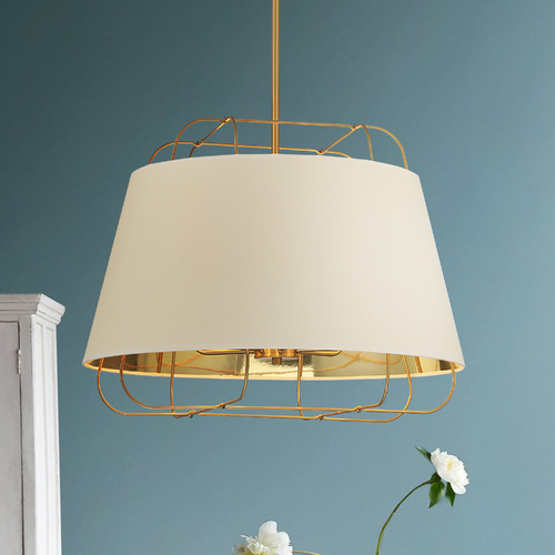 Eurofase Lighting Tura Brass & White Pendant by Eurofase Lighting 38145-018