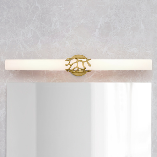 Lyra 31.25-Inch LED Vanity Light in Lacquered Brass by Hinkley Lighting