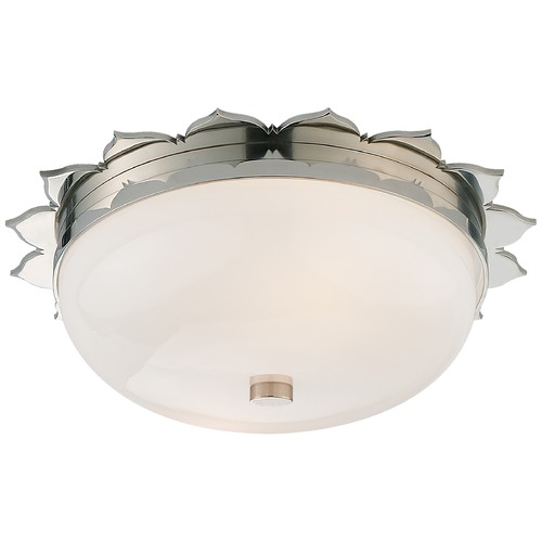 Visual Comfort Signature Collection Alexa Hampton Rachel Small Flush Mount in Nickel by Visual Comfort Signature AH4029PNWG