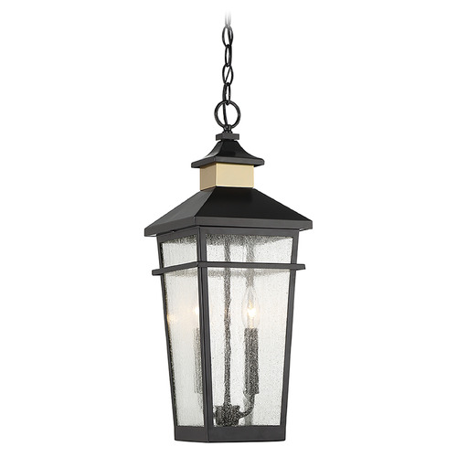 Kingsley 22.50-Inch Outdoor Hanging Light in Black by Savoy House