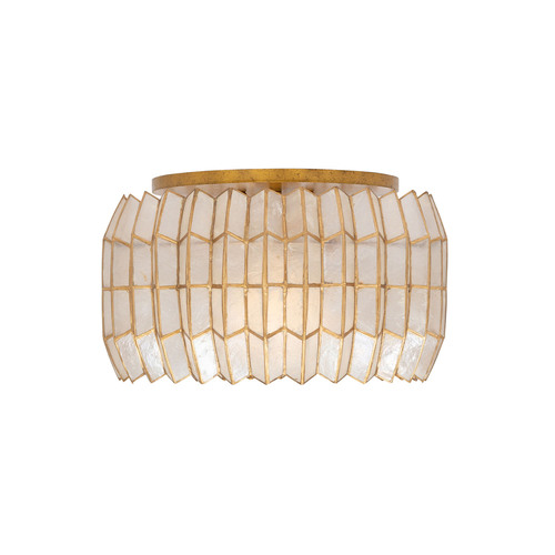 Kalco Lighting Fractal Oxidized Gold Leaf Flushmount Light