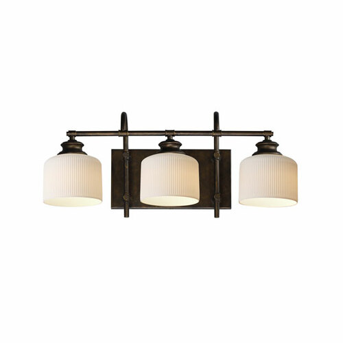 Bisque 3-Light Bath Light in Oil Rubbed Bronze by Maxim Lighting