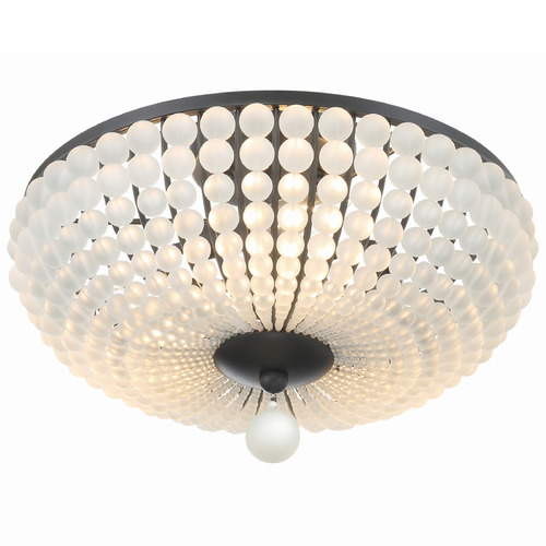 Crystorama Lighting Bella Matte Black Semi-Flushmount Light