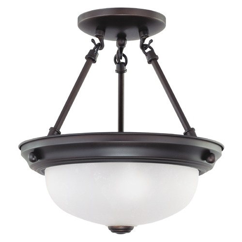 11-Inch Mahogany Bronze Semi-Flush Mount by Nuvo Lighting