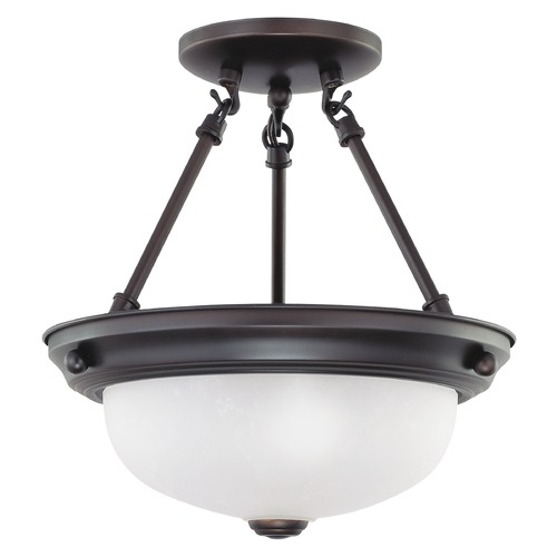 Nuvo Lighting 11-Inch Mahogany Bronze Semi-Flush Mount by Nuvo Lighting 60/3148