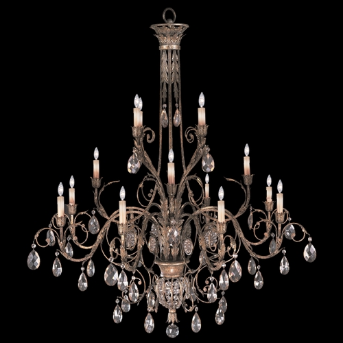 Fine Art Lamps a Midsummer Nights Dream Cool Moonlit Patina Crystal Chandelier