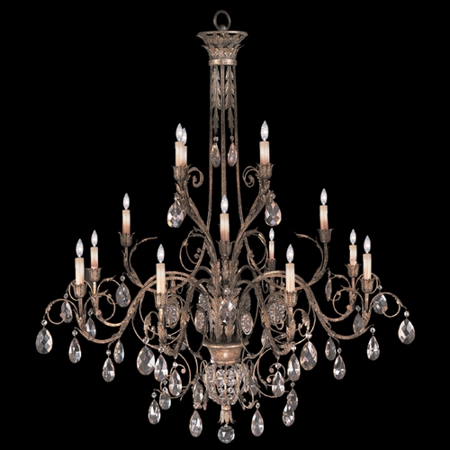 Fine Art Lamps Fine Art Lamps a Midsummer Nights Dream Cool Moonlit Patina Crystal Chandelier 136740-2ST