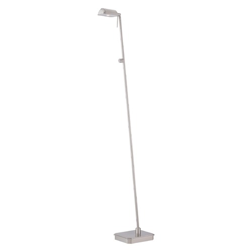 George Kovacs Lighting George's Reading Room LED Floor Lamp in Bushed Nickel by George Kovacs P4344-084