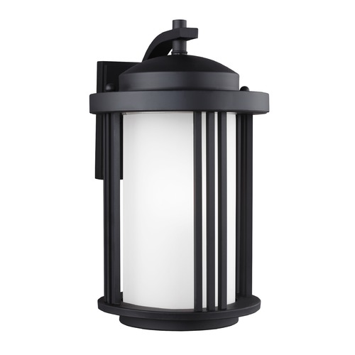 Crowell 14.88-Inch Outdoor Wall Light in Black by Generation Lighting