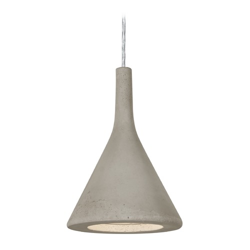 Besa Lighting Gala Satin Nickel LED Pendant with Tan Concrete Shade