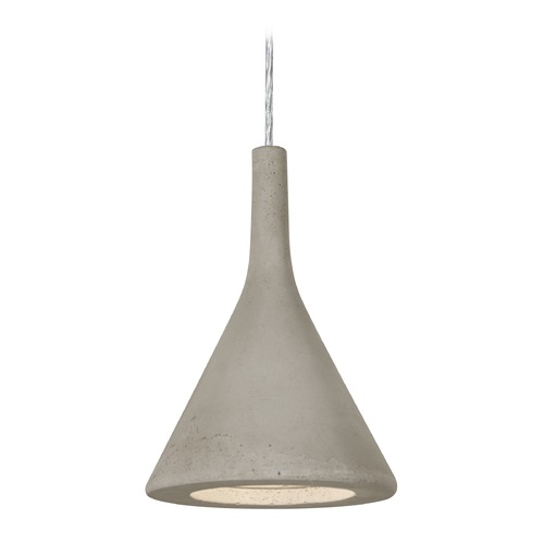 Besa Lighting Besa Lighting Gala Satin Nickel LED Pendant with Tan Concrete Shade 1JT-GALATN-LED-SN