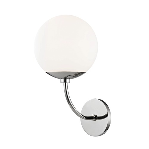 Mitzi by Hudson Valley Carrie Sconce in Polished Nickel by Mitzi by Hudson Valley H160101-PN