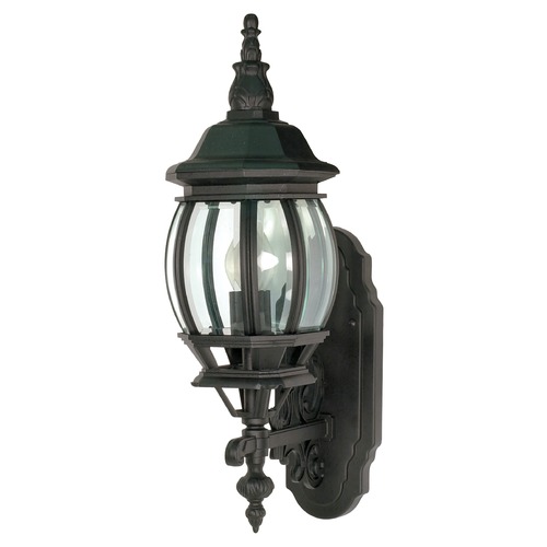 Central Park Textured Black Outdoor Wall Light by Nuvo Lighting