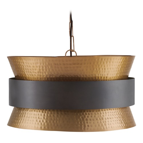 Loren 20-Inch Pendant in Patinaed Brass & Zinc by Capital Lighting