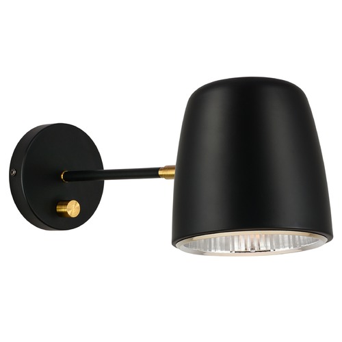 Matteo Lighting Luca Black Sconce by Matteo Lighting W73701BK