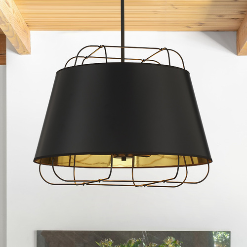 Tura Black & Gold Pendant by Eurofase Lighting