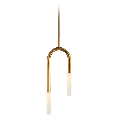 Visual Comfort Signature Collection Kelly Wearstler Rousseau Asymmetric Pendant in Brass by Visual Comfort Signature KW5590ABEC