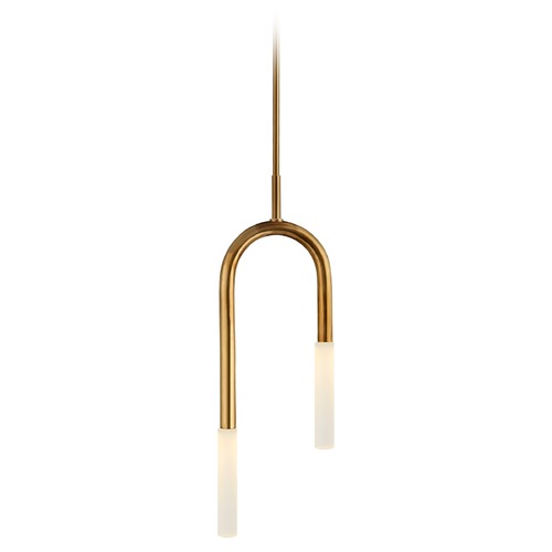 Kelly Wearstler Rousseau Asymmetric Pendant in Brass by Visual Comfort Signature
