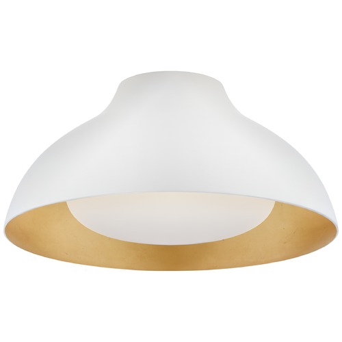 Aerin Agnes 15-Inch Flush Mount in Plaster White by Visual Comfort Signature