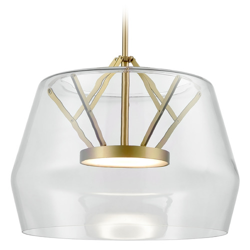 Kuzco Lighting Deco Brushed Gold LED Pendant by Kuzco Lighting PD61418-CL/BG