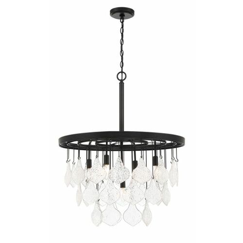 Craftmade Lighting Vesi 26-Inch Crystal Pendant in Flat Black by Craftmade Lighting P981FB5