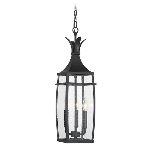 Savoy House Montpelier 25-Inch Outdoor Hanging Lantern in Black by Savoy House 5-763-BK