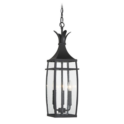 Montpelier 25-Inch Outdoor Hanging Lantern in Black by Savoy House