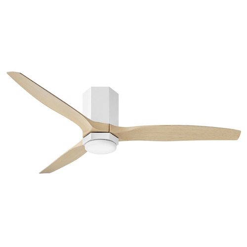 Hinkley Hinkley Facet Matte White LED Ceiling Fan with Light 905852FMW-LDD