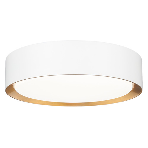 Z-Lite Kawan Matte White & Modern Gold LED Flushmount Light