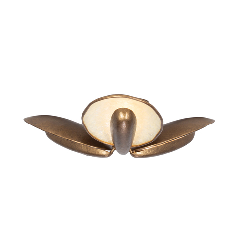 Kalco Lighting Spat Pearlized Antique Brass LED Flushmount Light