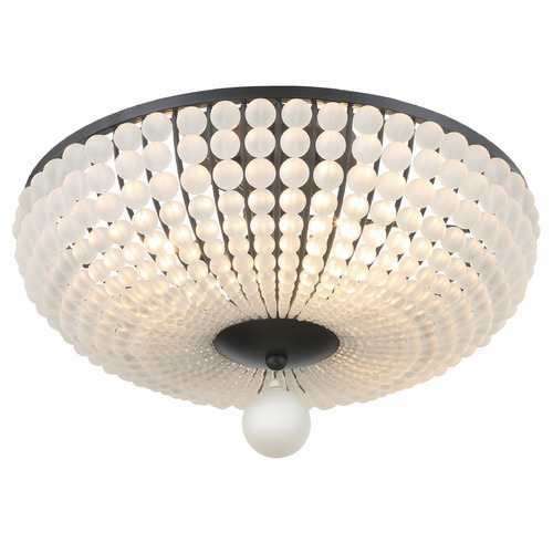 Crystorama Lighting Bella Matte Black Semi-Flushmount Light