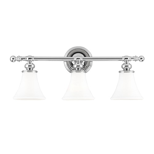 Weston 3-Light Bath Light in Polished Nickel by Hudson Valley Lighting